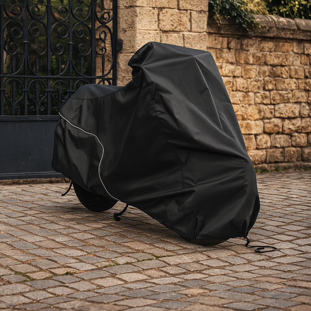 Захисний чохол-тент для мотоцикла 295х140х110 см,Розмір XXХL,Чорний SBR Київ - фото 2