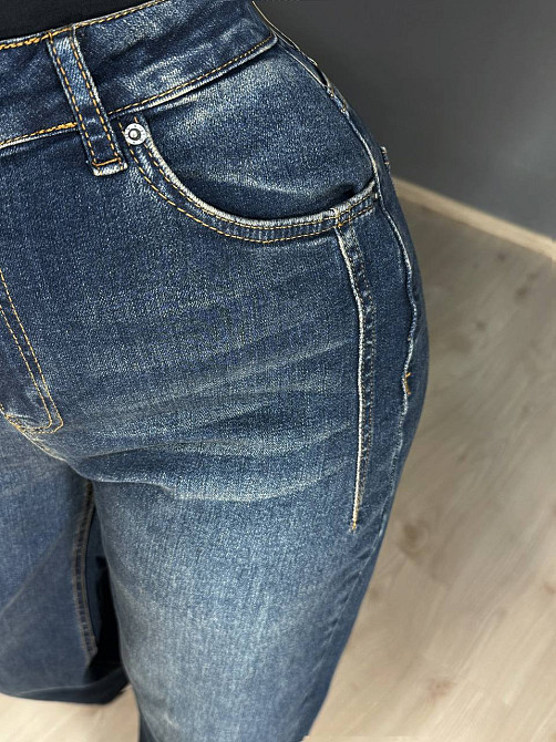 Джинси жіночі Its Basic 2507-2 палаццо стрейчеві з виточками сині, синій, 46, 46, 89 см, 120 см Київ - фото 2