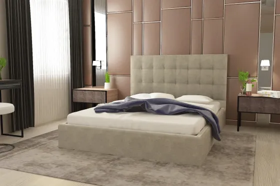 Ліжко BNB Двоспальне Britania Premium 160 х 200 см Simple З додатковою металевою цільнозварною рамою Сірий Київ