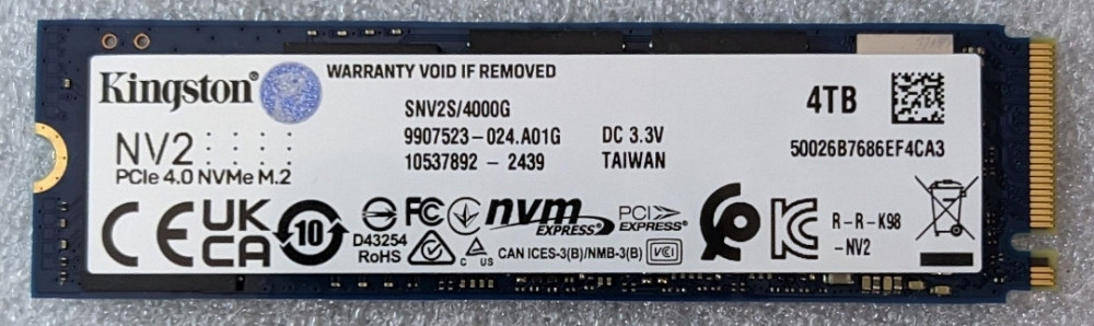 SSD m.2  m2 4tb nvme Kingston NV2 4TB Харьков - изображение 2