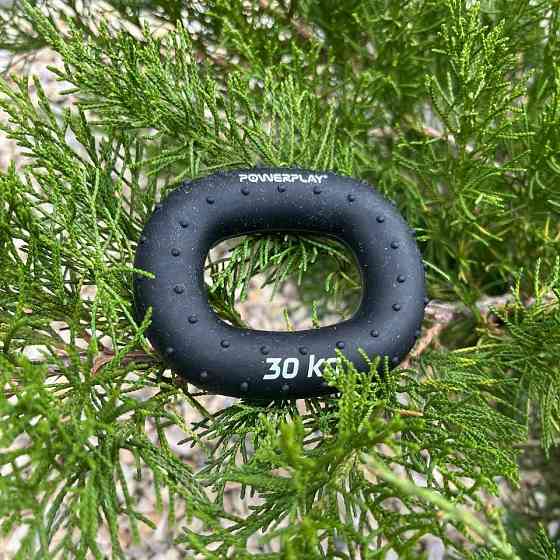 Эспандер кистевой силиконовый PowerPlay PP-4337 Hand Grip Hard 30 кг. Черный Киев