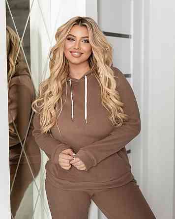 Спортивний флісовий костюм жіночий "Jacob" | Норма та батал Капучино, 54-56 Київ