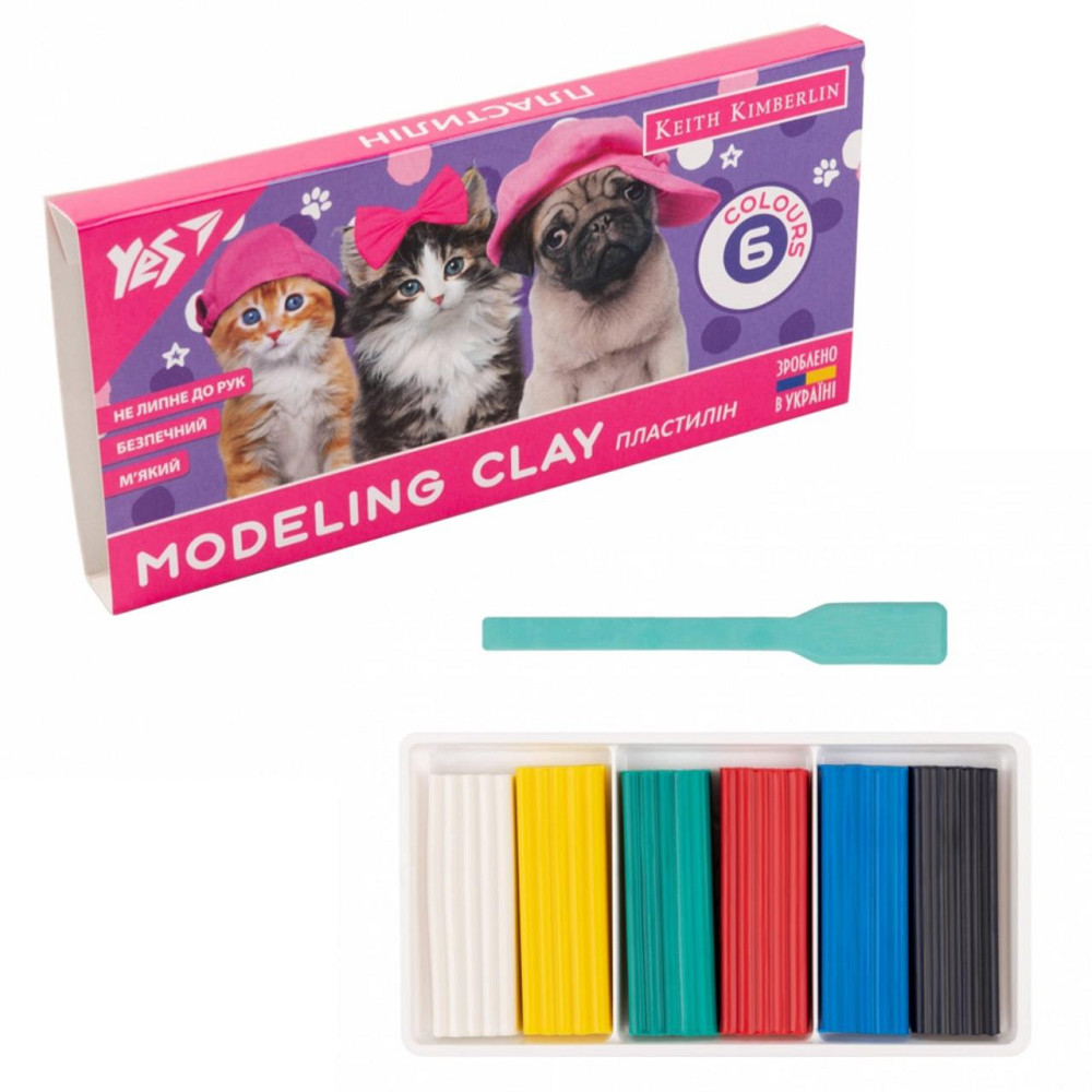 Пластилін 6 кол. 120 г "Yes" Keith Kimberlin, 540605, шт Київ - фото 1
