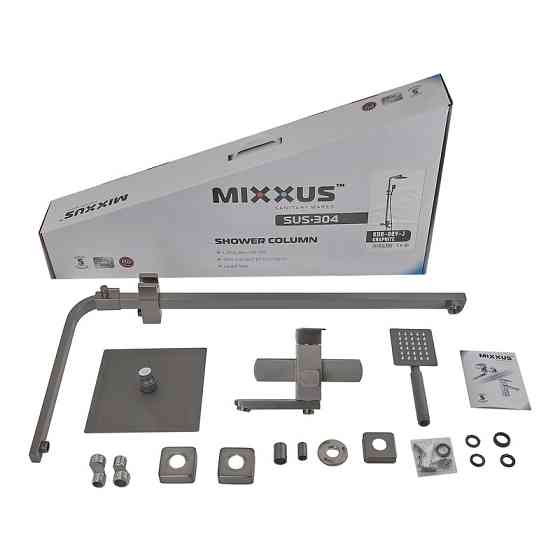 Душова колона MIXXUS KUB-009-J GRAPHITE зі змішувачем з нержавіючої сталі SUS304    ( MI6845 ) 26204 Харків