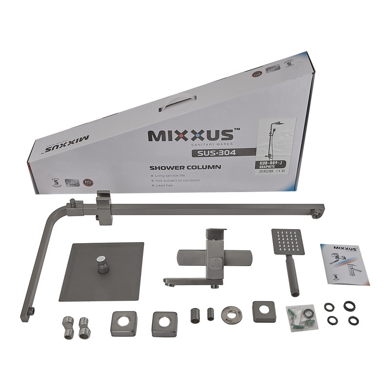 Душова колона MIXXUS KUB-009-J GRAPHITE зі змішувачем з нержавіючої сталі SUS304    ( MI6845 ) 26204 Харків - фото 5