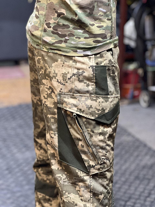 Штани чоловічі міцні військові армійські піксель із наколінниками Корд саржа Одеса - фото 14