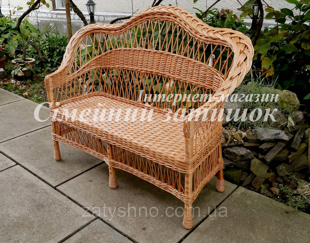 Диван плетений прямий з лози кавовий Київ - фото 3