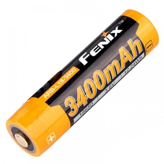 Аккумулятор 18650 Fenix 3400 mAh Li-Ion 3.6V (Черно-желтый) Винница