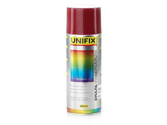 Фарба аерозольна 400мл винний червоний акрилова універсальна RAL 3005 ТМ UNIFIX Київ
