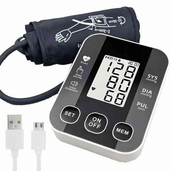 Автоматический тонометр для измерения давления с работой от батареек USB ЖК-дисплеем индикатором заряда XZ-71 Ивано-Франковск