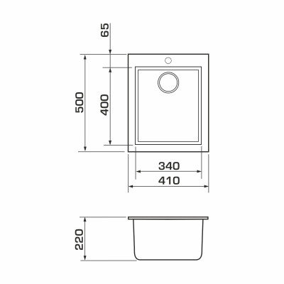 Мийка кухонна GRANADO CADIZ avena (gr2302) Вінниця - фото 6