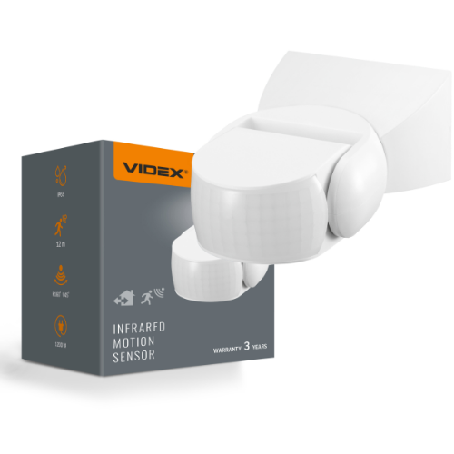 Датчик руху та освітленості VIDEX VL-SPW15W 220V 1200W інфрачервоний Житомир - фото 1