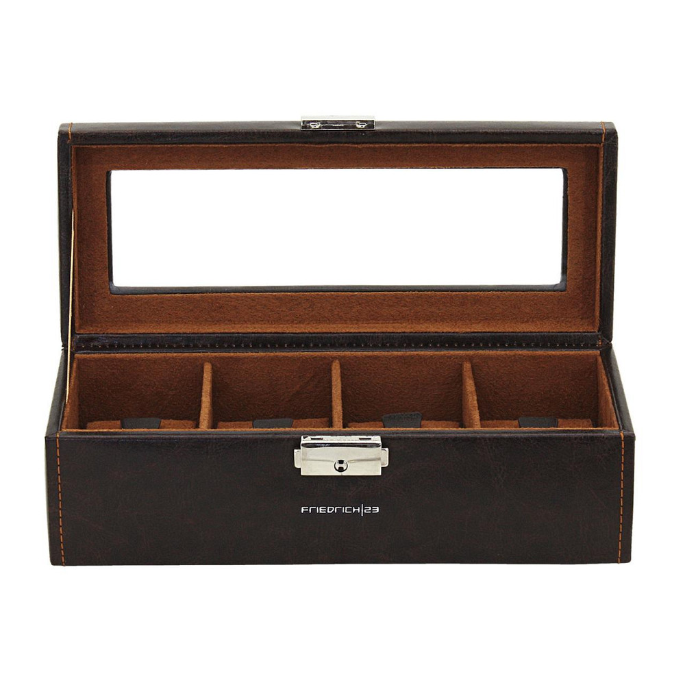 Скринька для зберігання годинника Friedrich Lederwaren Bond 4, коричнева Рівне - фото 3