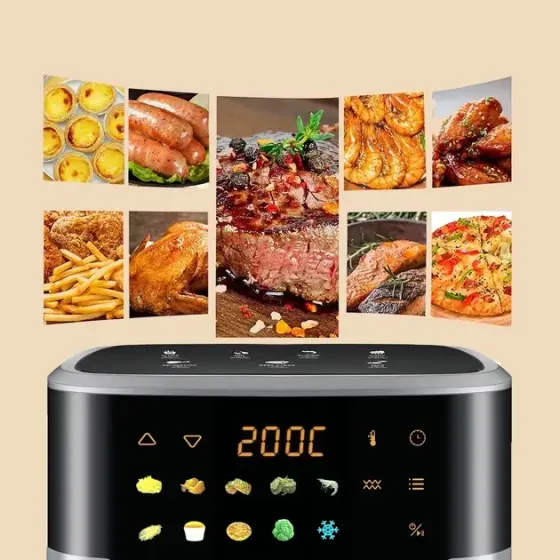 Аэрофритюрница Sokany SK 10085 2200 W Аэрогриль безмасляная мультипечь для приготовления без масла 12л с сенсорным управлением Коломыя