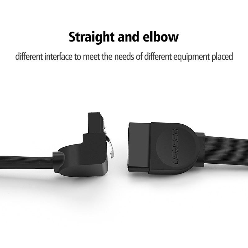 Кабель Serial ATA SATA III Ugreen US217 з блокувальною засувкою (Чорний, 0.5м, Кутовий конектор) Николаев - изображение 3