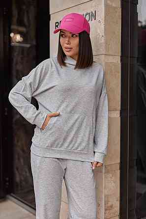 Спортивний костюм худі та джогери "Dante" | Норма і батал | Розпродаж моделі Сірий, 54-56 Київ