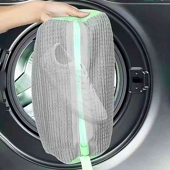 Мішок для прання взуття в пральній машині 39х19см, Сіро-зелений / Сітка для кросівок / Сумка для прання делікатних тканин Київ