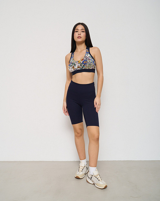 Велосипедки жіночі в рубчик Nicoletta 10075 XXL, Темно-сині Київ - фото 7