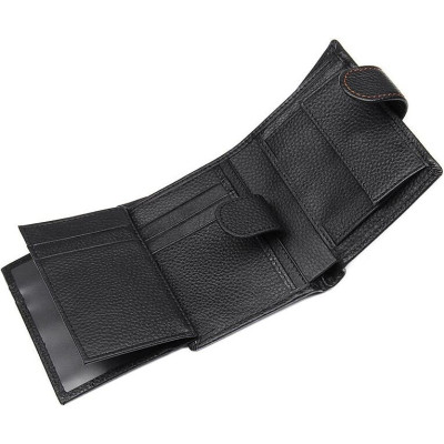 Кошелек Vintage Кожаный Черный (14591) Винница - изображение 9