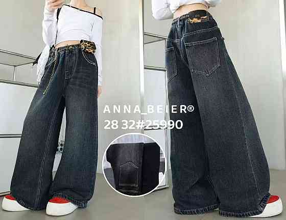 Джинсы Baggy для девочки подростка темно-синие на 11,12,13 лет Николаев