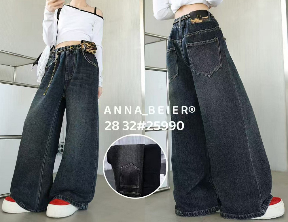 Джинсы Baggy для девочки подростка темно-синие на 11,12,13 лет Николаев - изображение 1