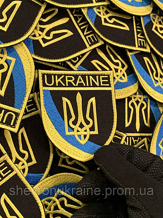 Шеврон ukraine (Форма щит. На липучке) Размер 8x7см Киев - изображение 4