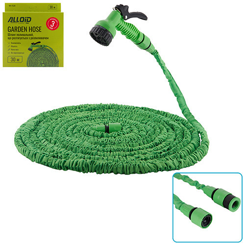 Alloid. Шланг поливальний, що розтягується з розпилювачем, 30м Одеса - фото 1
