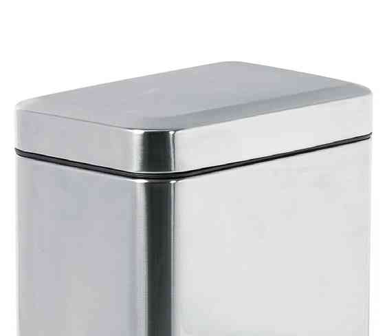 Відро для сміття з плавним закриттям прямокутне Zerix Sansa-TC0105 SS Color 5л колір нержавійка (ZX5893) Київ