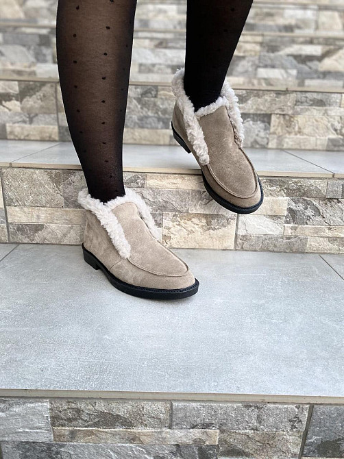 Daragani Черевики жіночі Daragani капучино натуральна замша зима висота 9 см (4246) Коломия - фото 7