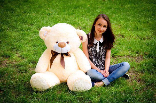 Мягкая игрушка Подарок плюшевый мишка, Плюшевый медведь Бойд 125 см Абрикос Тернополь - изображение 3