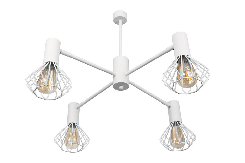 Люстра лофт біла 4 лампи Е27 Diadem NL 22152-4 WH Київ - фото 2