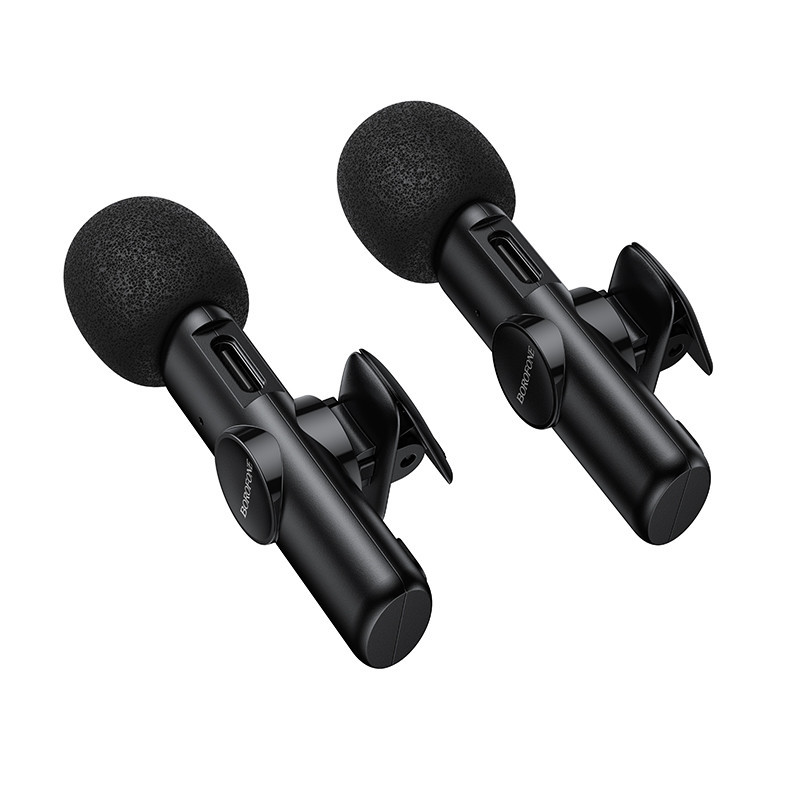 Бездротова мікрофонна система BOROFONE BFK16A Winner dual-mic (Type-C) Black Одеса - фото 5