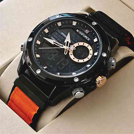 Часы мужские тактические Naviforce Pride Orange (2 ремешка) Винница
