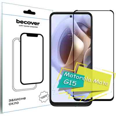 Скло захисне BeCover Motorola Moto G15 Black (713414) Вінниця