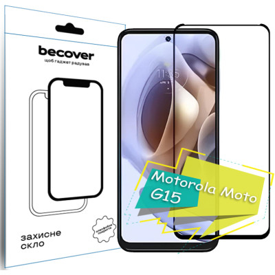 Скло захисне BeCover Motorola Moto G15 Black (713414) Вінниця - фото 1