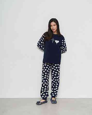 Женский теплый домашний костюм со штанами Флис - Сердечки Lady Secret 94115 S Киев
