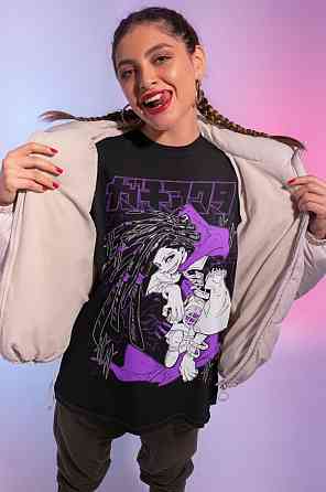 Футболка з аніме принтом Гакхіакута Томе Джапанесе Танкобон оверсайз (S/M/L) Чорний AnimeJ0831 Дніпро