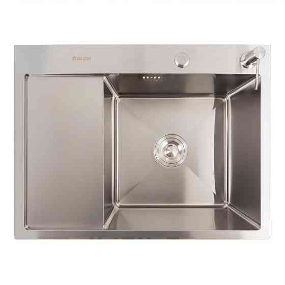 VALESO Кухонний комплект: Мийка Valeso Handmade (65x50 см) нержавійка + Змішувач FC-1 з висувно Киев