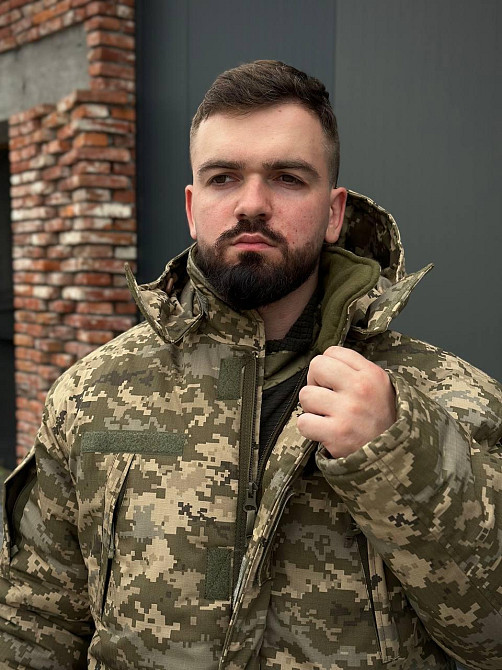 Військовий зимовий теплий чоловічий бушлат піксель Omniheat, армійська чоловіча куртка бушлат піксель до -30 Львів - фото 2