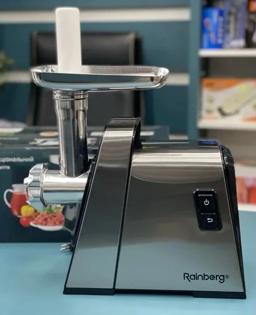 Електром’ясорубка Rainberg RB-2271 3000 Вт з мідним двигуном, насадками для ковбас, соковижималкою та овочерізкою Одеса - фото 1