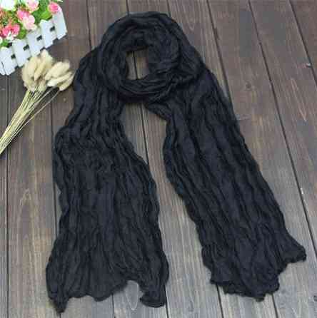 Женский черный шарф - размер шарфа приблизительно 170*40см Киев