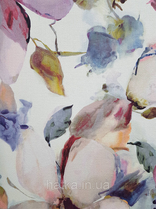 Обои виниловые на флизелиновой основе Rasch Florentine 1.06х10 цветы крупные сиреневые синие розовые  на белом Киев - изображение 3