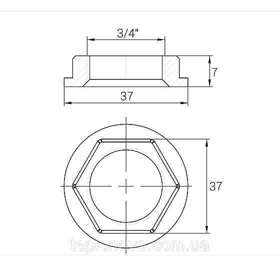 Контргайка-шайба 3/4″В никелированная NW441S OPTIMUM Черновцы