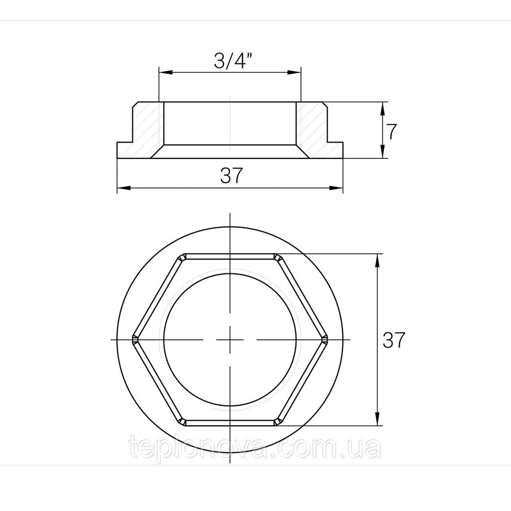 Контргайка-шайба 3/4″В никелированная NW441S OPTIMUM Черновцы - изображение 3