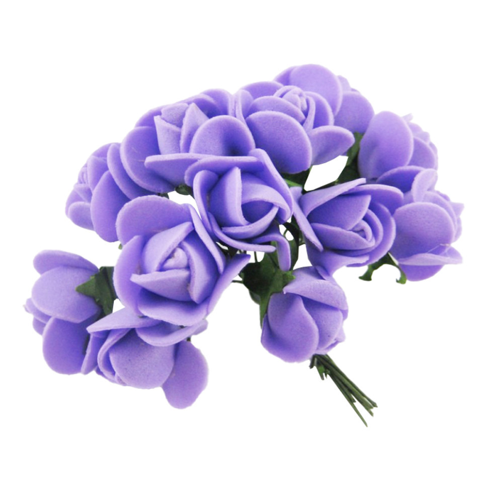 Декоративні троянди для творчості KV-728 пучок 12 штук Вінниця - фото 1