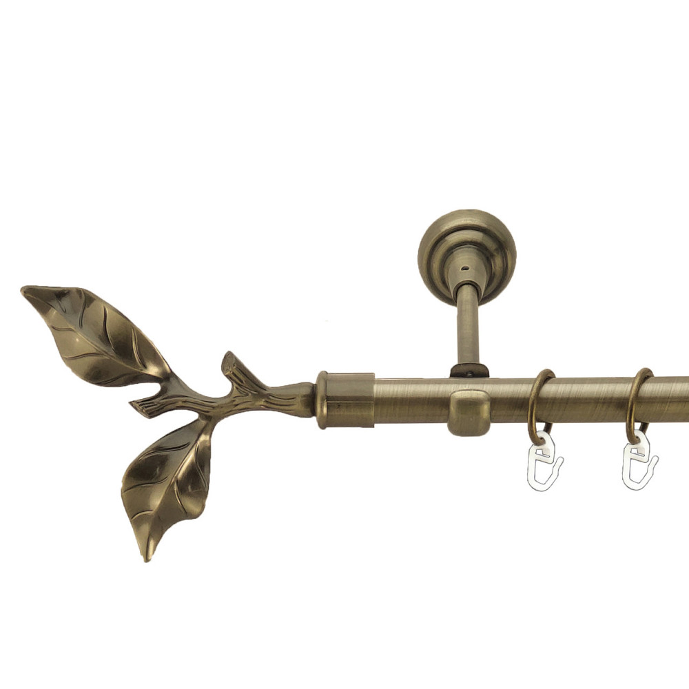 Карниз Orvit Листок Троянди металевий однорядний відкритий Антик 19 мм 160 см (3993894) Львів - фото 1