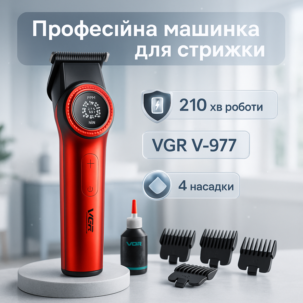 Машинка для стрижки волосся і гоління VGR V-977, Тример для самостійної стрижки волосся SR-34 Львів - фото 15