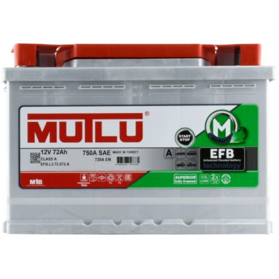 Акумулятор автомобільний MUTLU 6СТ-72 (0) EFB.L3.72.072.A Вінниця - фото 1