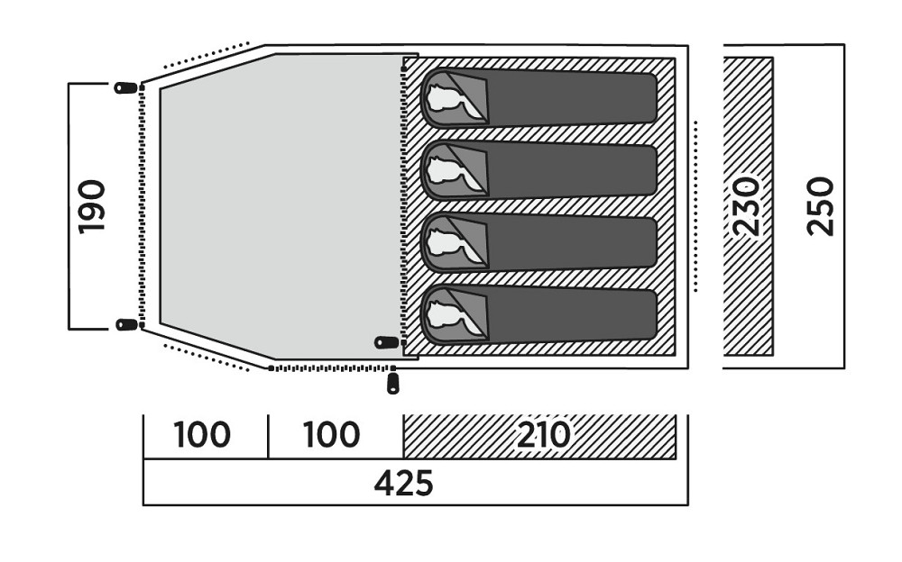 Палатка четырехместная Easy Camp Hemsedal 4 (120475) Київ - фото 7