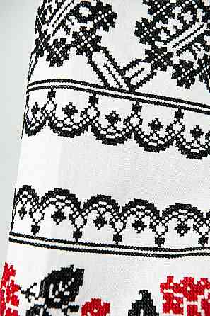 Вышиванка для девочек-подростков льняная с длинным рукавом, белая топ Киев